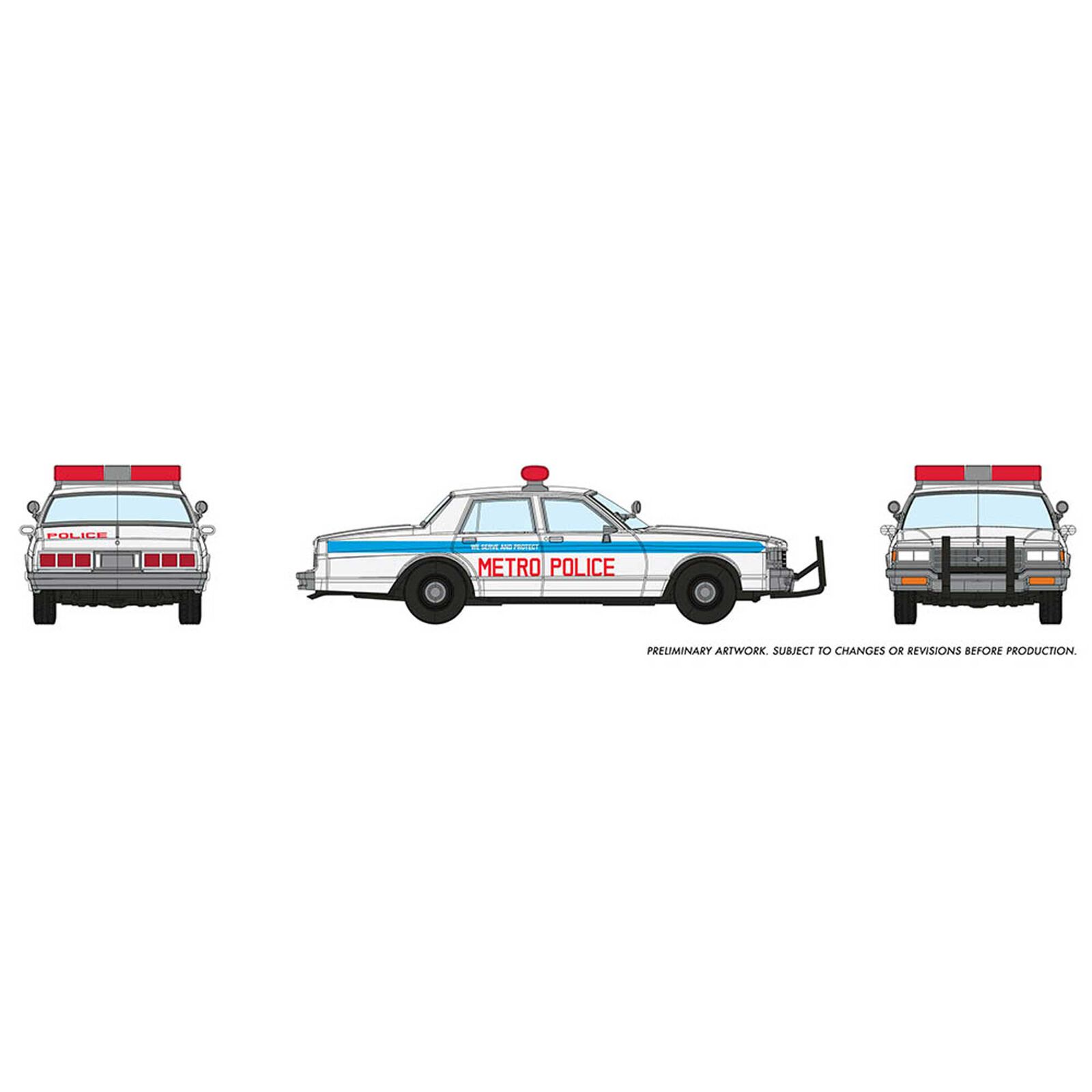 HO Chevrolet Impala Sedan: Metro Police (White)