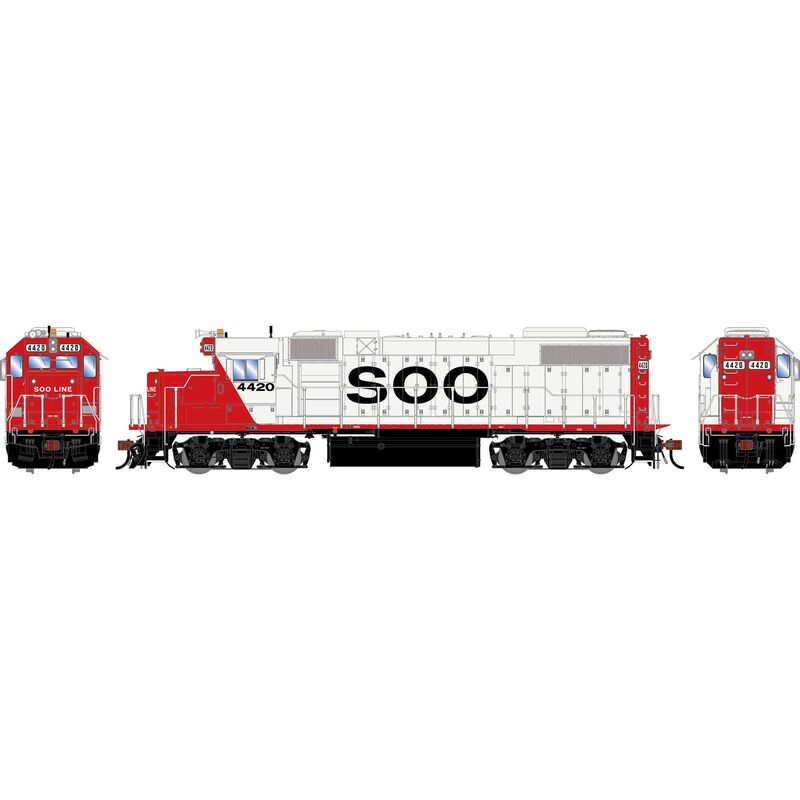 HO GEN GP38-2 Locomotive w/DCC & Sound, SOO # 4420