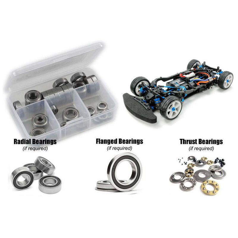 Rubber Shielded Bearing Kit, 1/10 Tamiya TB05-R Chassis