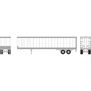 HO 45' Smooth Side Trailer, White