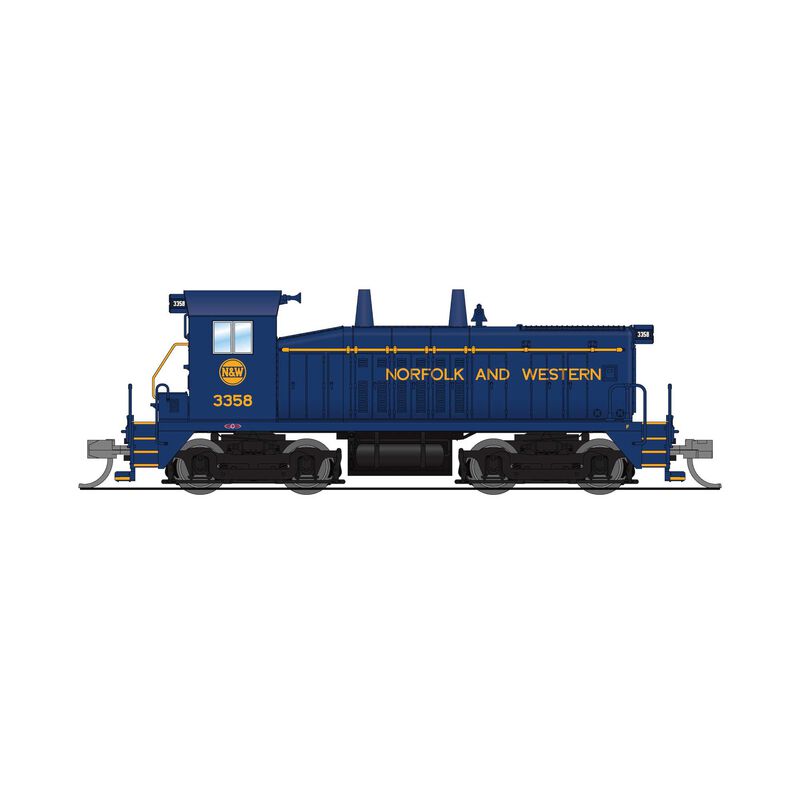 EMD SW7 Switcher, N&W 3358, Blue w/ Imitation Gold, Paragon4 Sound/DC/DCC, N