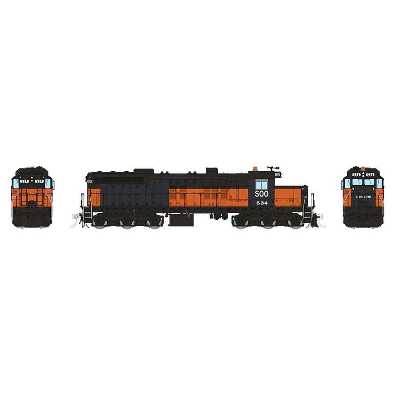 HO EMD SD10 Locomotive with DCC & Sound: SOO Line: #534