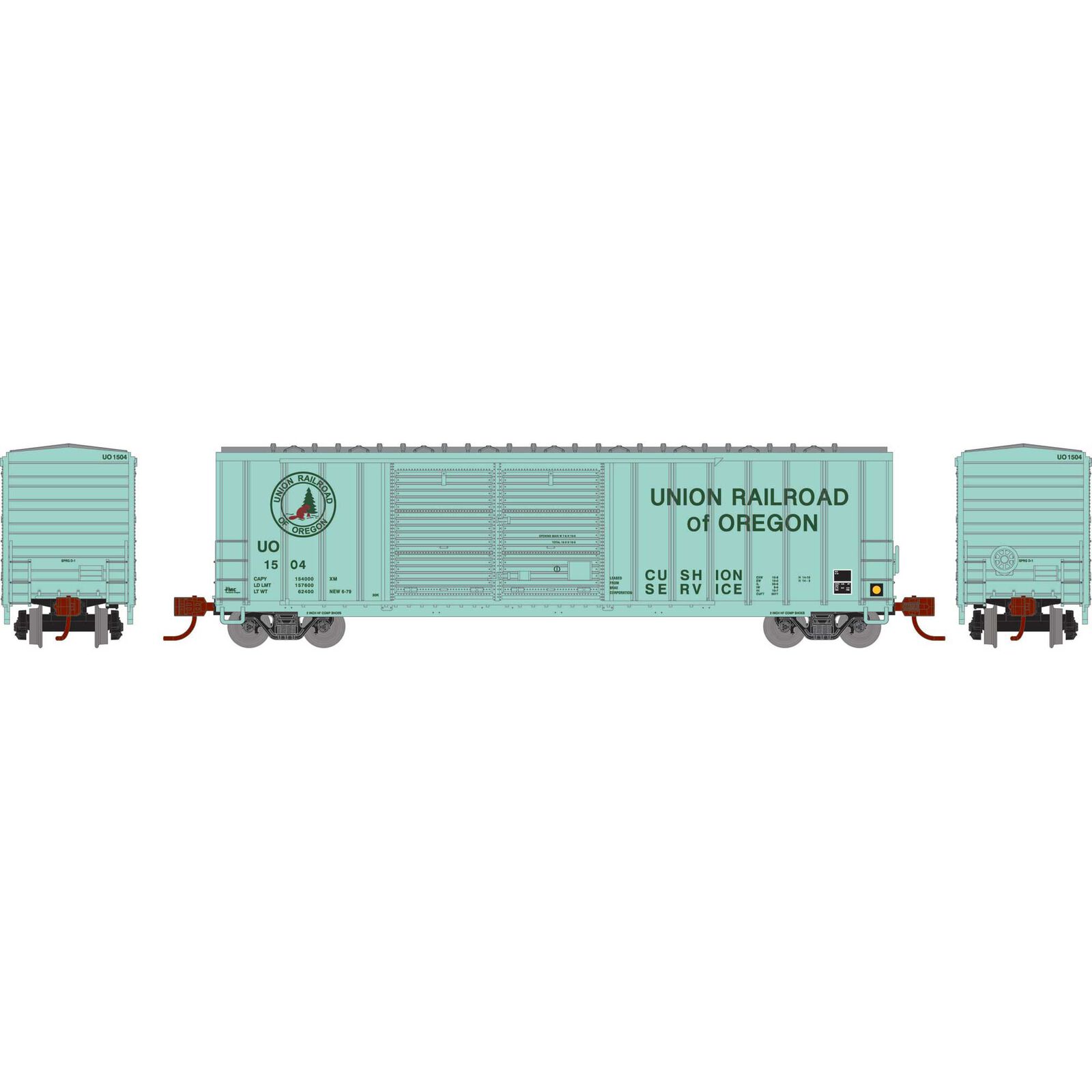 N 50' FMC DD Offset Box Car, UO #1504