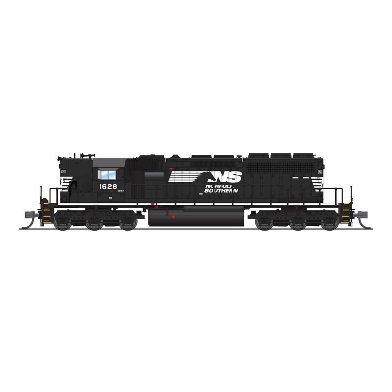 N, EMD SD40-2, NS 1633, Black/White w/ High Hood, No-Sound / DCC-Ready