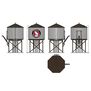 HO, Operating Water Tower with Sound, GN, Weathered