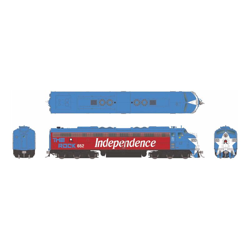 HO EMD E8A (DC/DCC/Sound): Rock Island - Bicentennial: #652