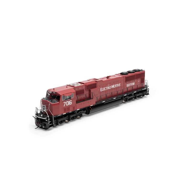 HO SD70M Locomotive with DCC & Sound, EMDX / Maroon / Black #7016