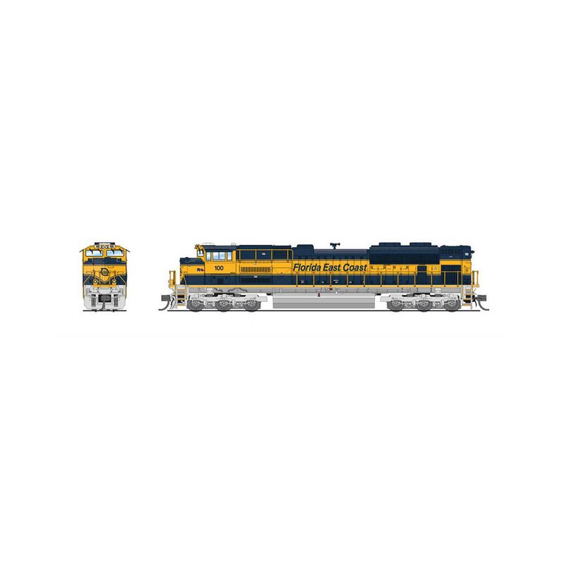 N EMD SD70M-2 Locomotive, FEC 100, Blue & Yellow