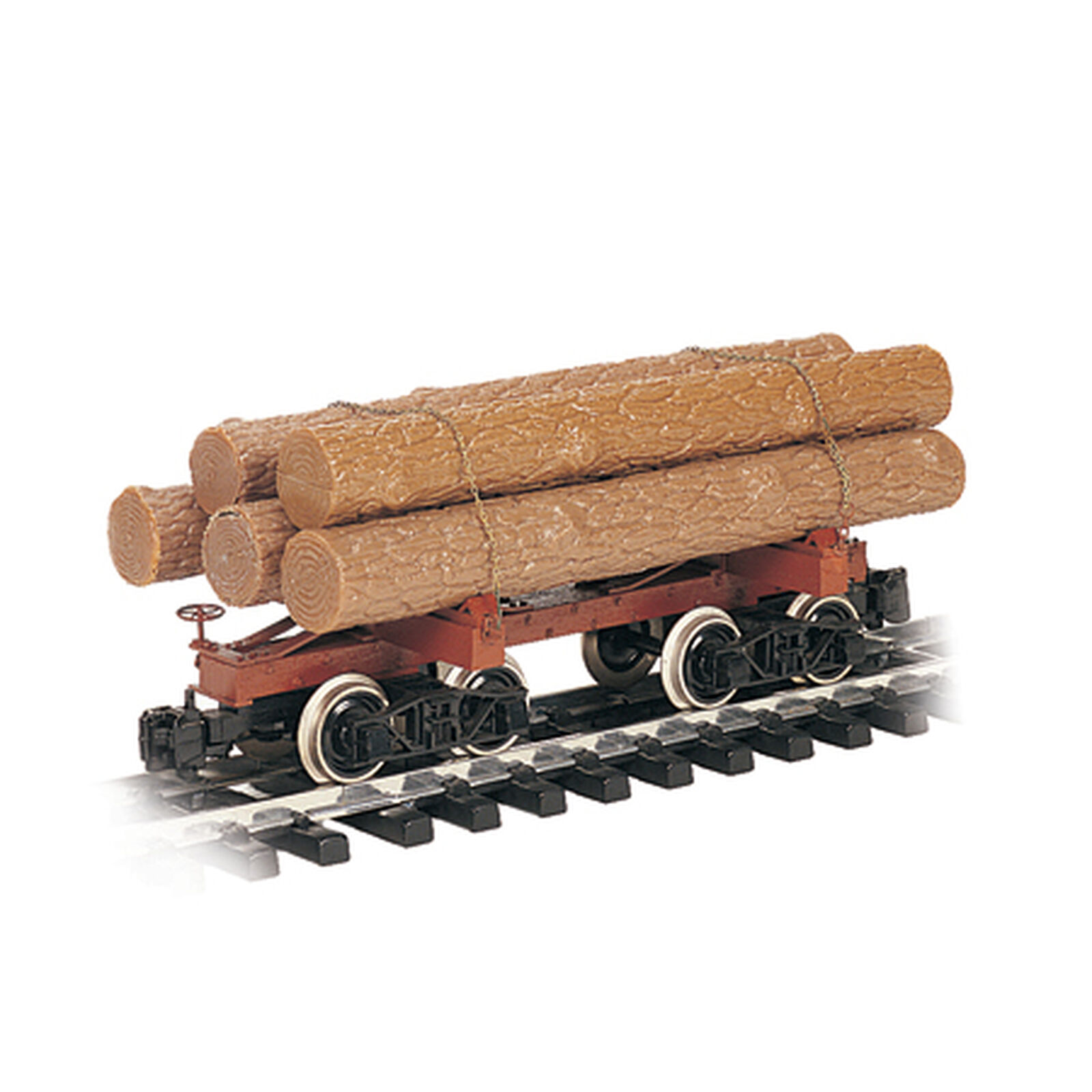 G Skeleton Log Car with Logs, Brown