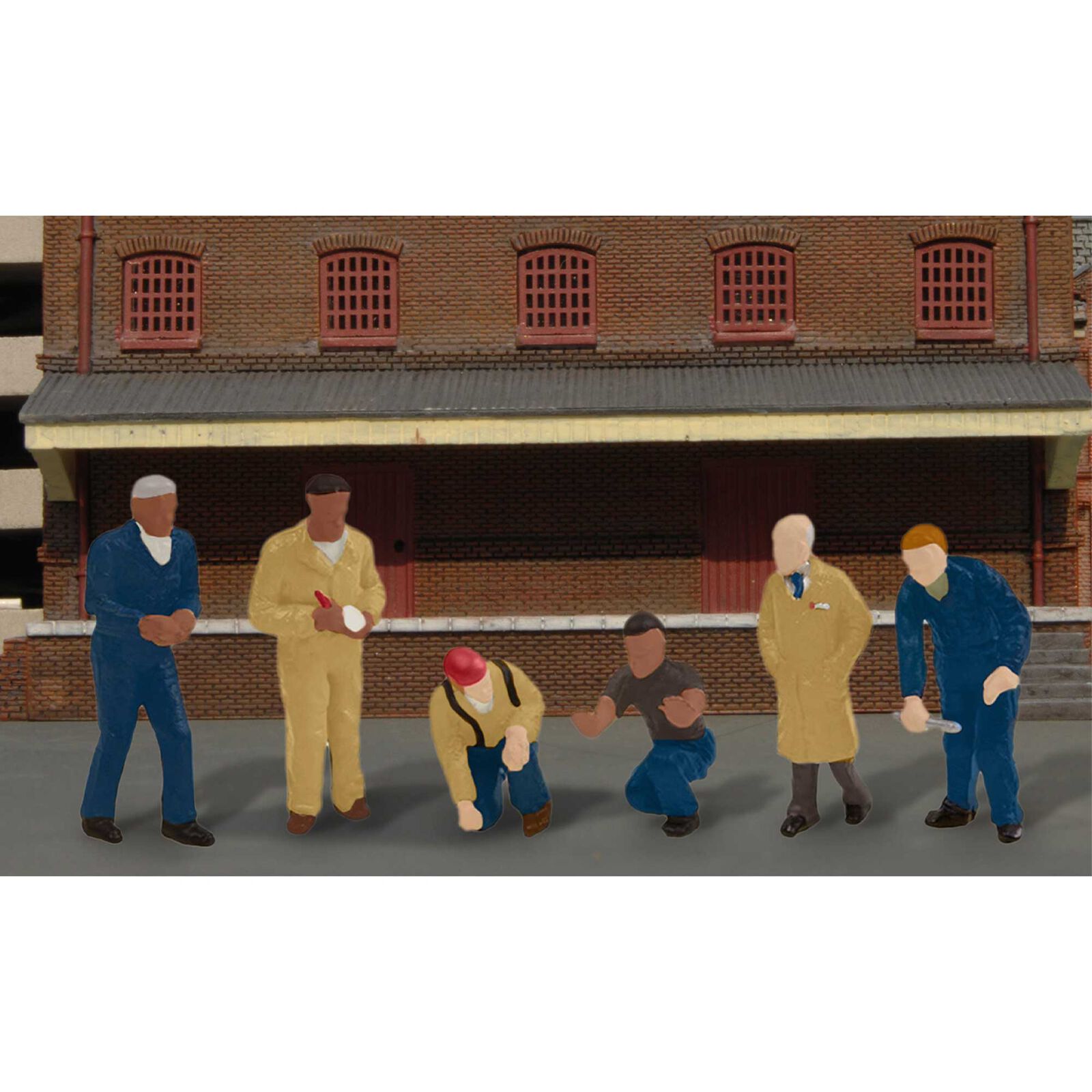HO Miniature Factory Workers with Foreman
