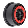 1/10 Split Six Rear 2.2"/3.0" 12mm Short Course Wheels (2) Red/Black