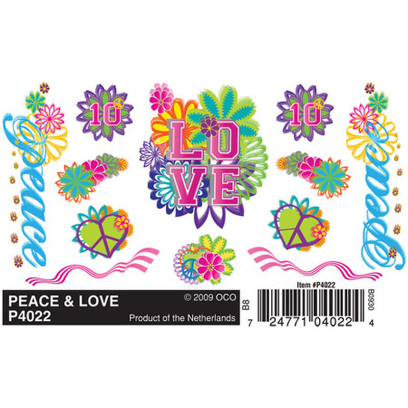 Dry Transfer Decals, Peace & Love