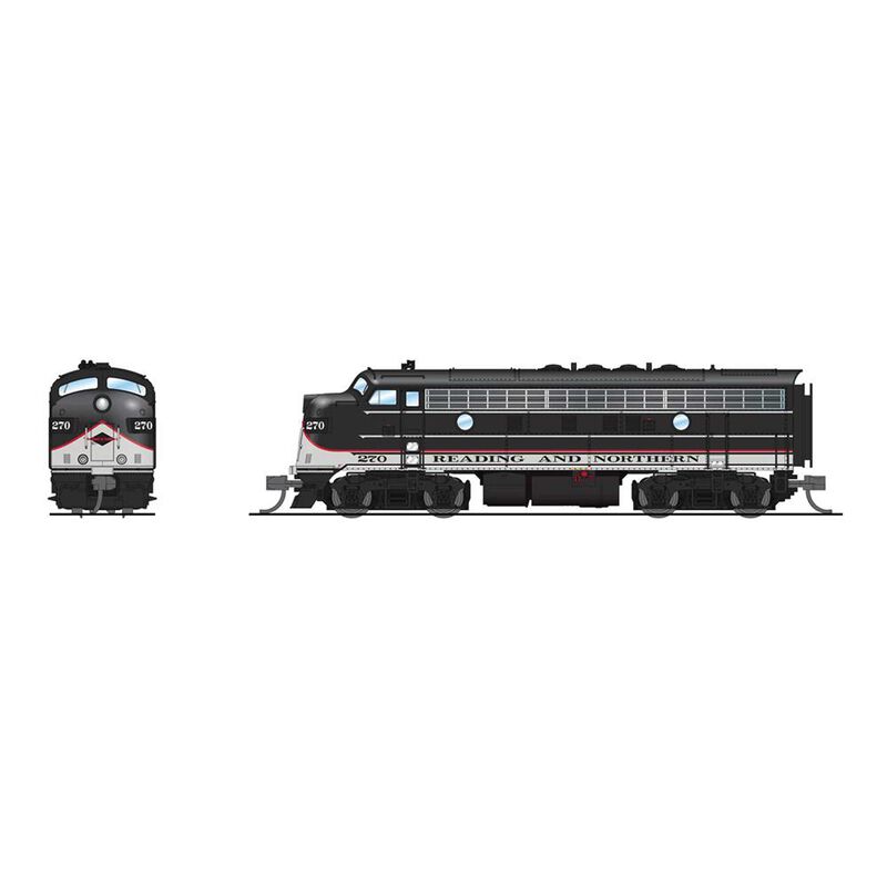 N EMD F7A Locomotive, RBMN 270, Black / Red / White