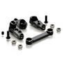 Heavy Duty RC Full Bearing Steering Set, 7075 Black with Silver: All Losi 22S