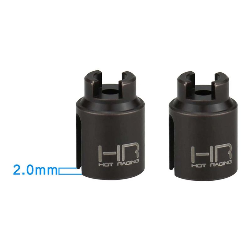 Hot Racing Steel Differential Outdrive Cups, 1/16 ARRMA GROM (2)