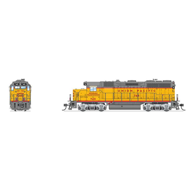 HO EMD GP35 Locomotive, UP 743, "Dependable Trains"
