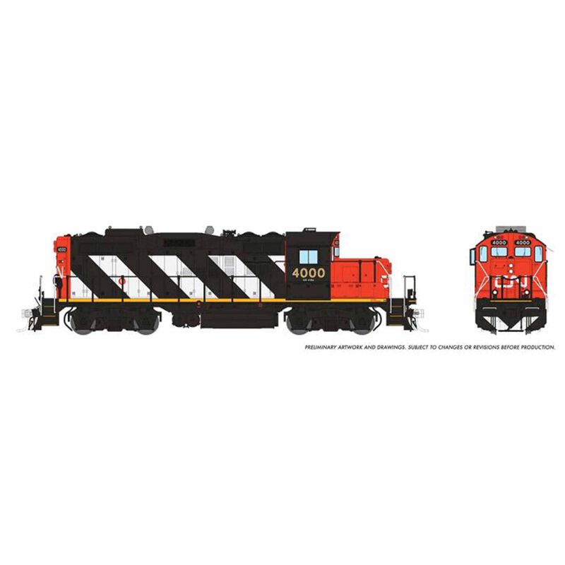 HO GP9rm Locomotive CN #4000