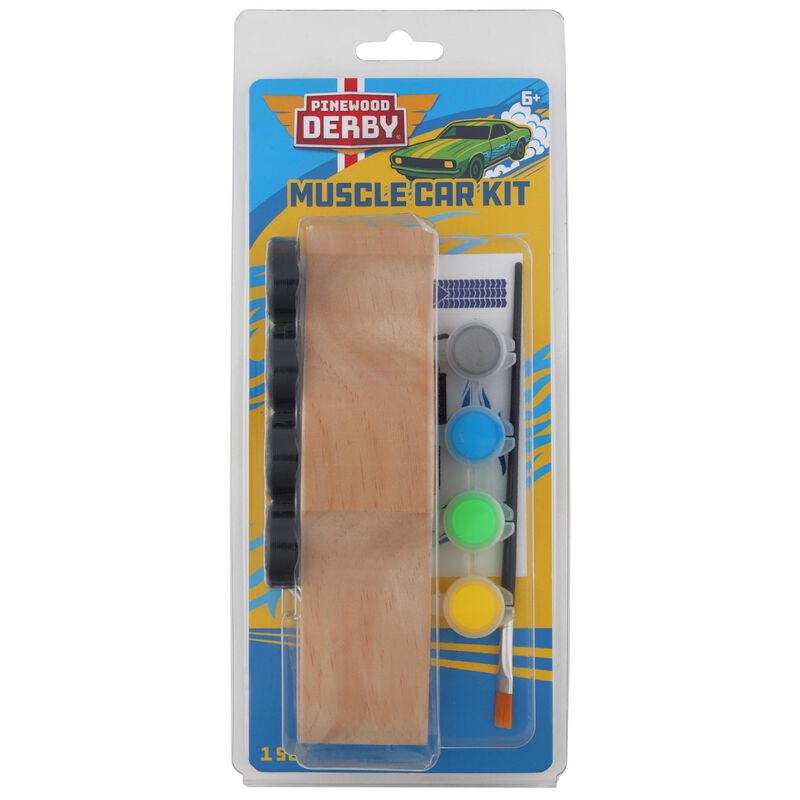 Boy Scouts of America Craft Kit, Sport Car, PreCut (Car Body, 4 Black Wheels, 4 Axle Nails, Numbers Decals