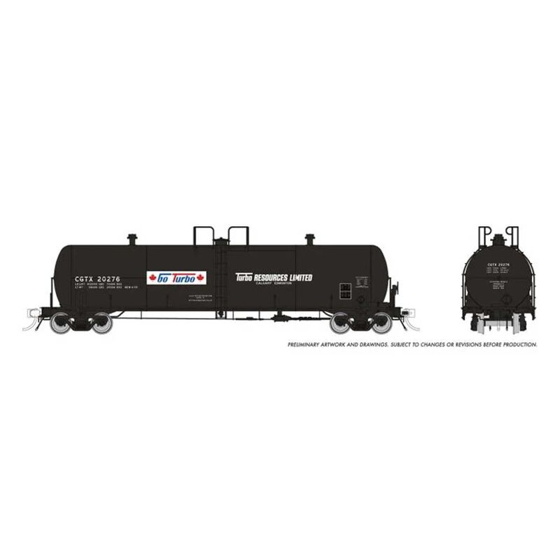 HO Procor 20K gal Tank Car: Turbo Resources (CGTX): Single Car