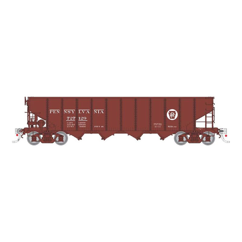 HO H21E 4-Bay Hopper: PRR - Red, Circle Keystone (6)