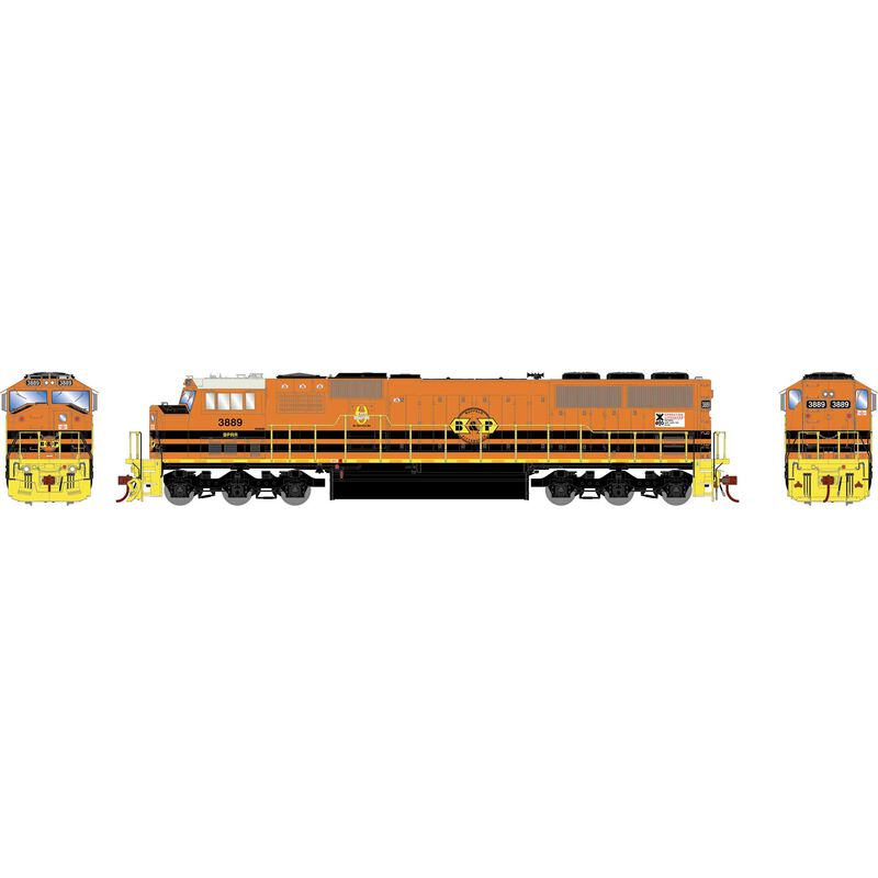 HO SD60M, B&P/Orange/Yellow #3889