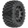 1/6 Badlands MX57 Front/Rear 5.7" Tires Mounted 24mm Black Raid (2)