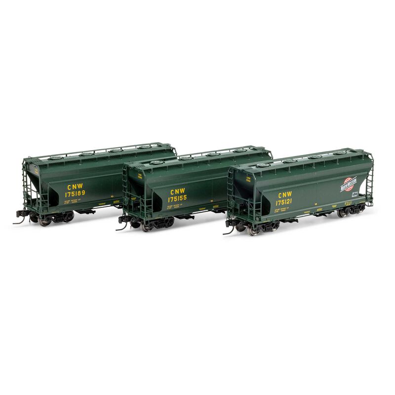 N  ACF 2970 Covered Hopper, CNW #175121/175155/175189 (3)