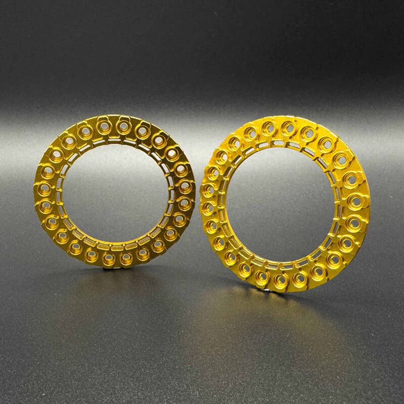 1/10 SLUICE 1.9" Rock Crawler Beadlock Wheel Rings, Gold (2)