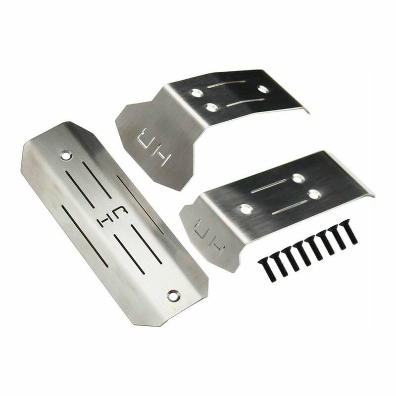 Stainless Steel Skid Plate Set, 1/10 Traxxas Mini Maxx