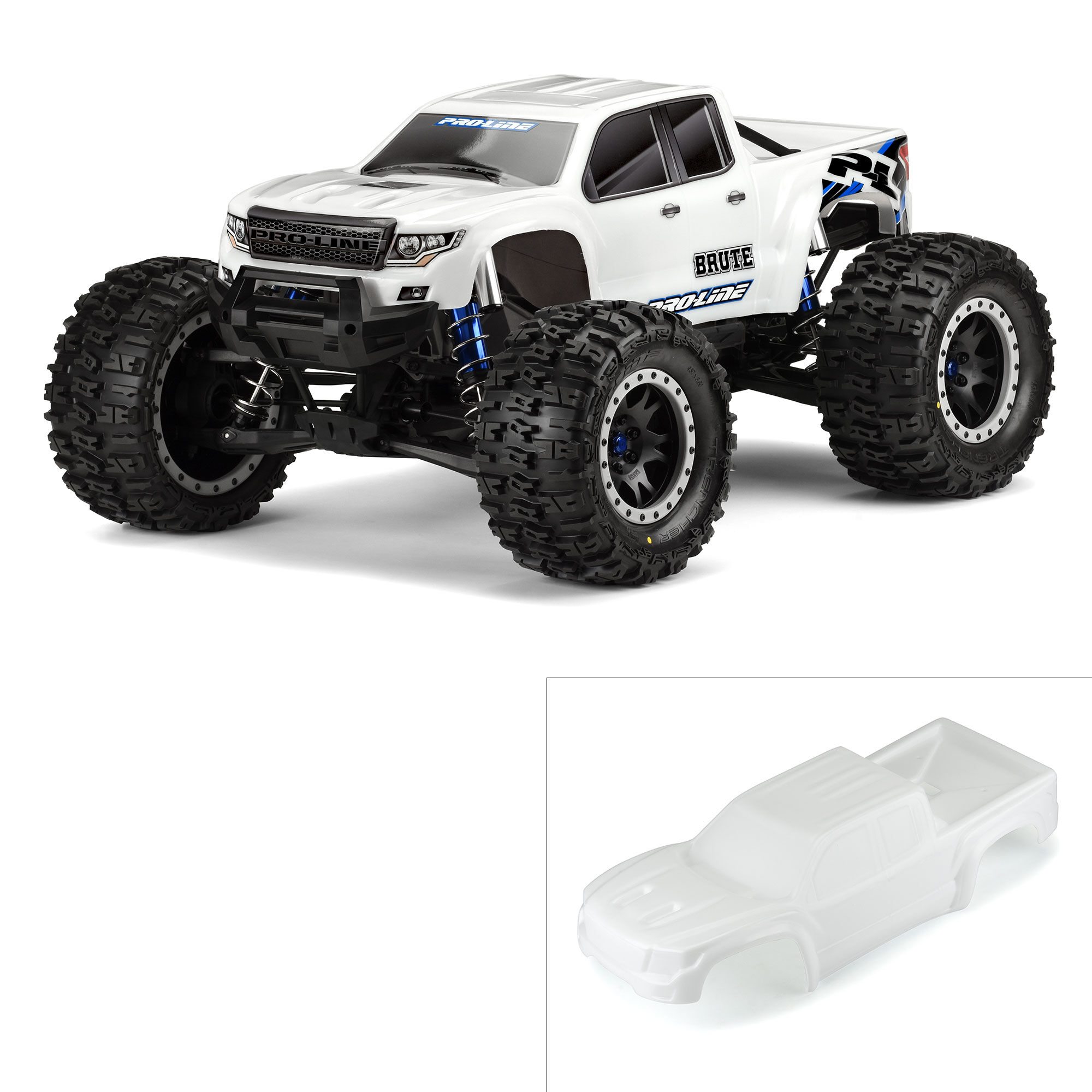 Pro-Line Racing 1/5 Pre-Cut Brute Bash Armor White Body: X-MAXX