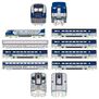 (N) Amtrak SC-44 & Amtrak Pacific Surfliner 8 Unit Set w/Pre-Installed Lighting