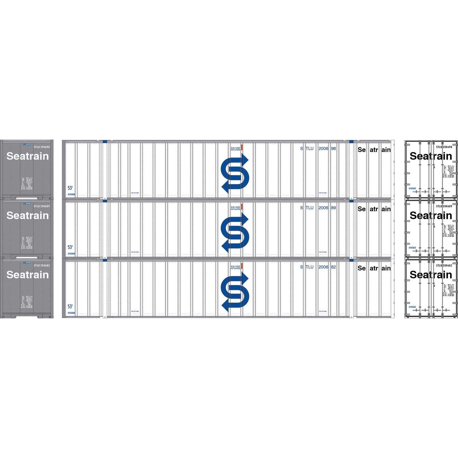 HO ATH 53' Stoughton Container, STLU #200682/200689/200698 (3)