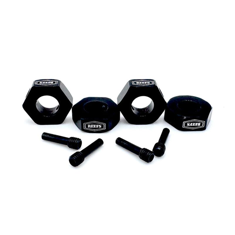 REEFS RC REEFS Wheel Hex 12mm/6mm bore & Pins (4)