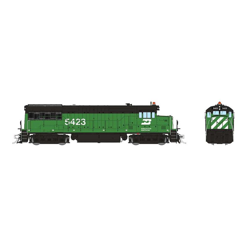HO GE U25B Low Hood (DC/DCC/Sound): Burlington Northern: #5423