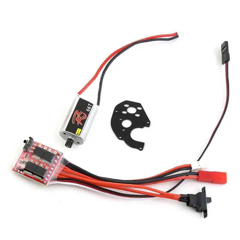 Motor Mount, Drive Motor & ESC Combo for Axial 1/24 SCX24 Rock Crawler
