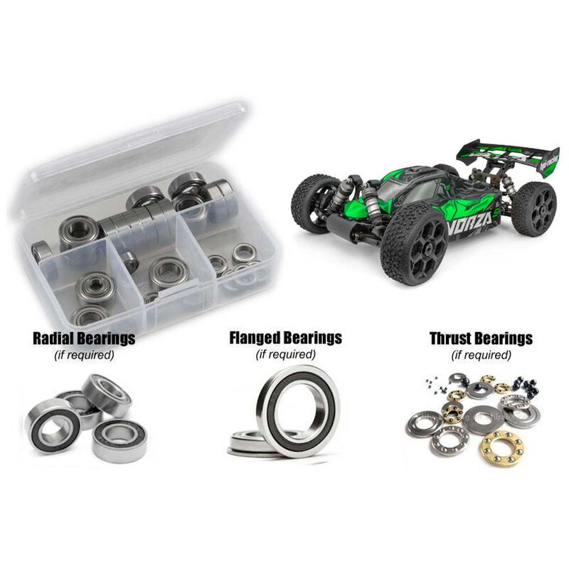 Rubber Shielded Bearing Kit, 1/8 HPI Vorza S Flux