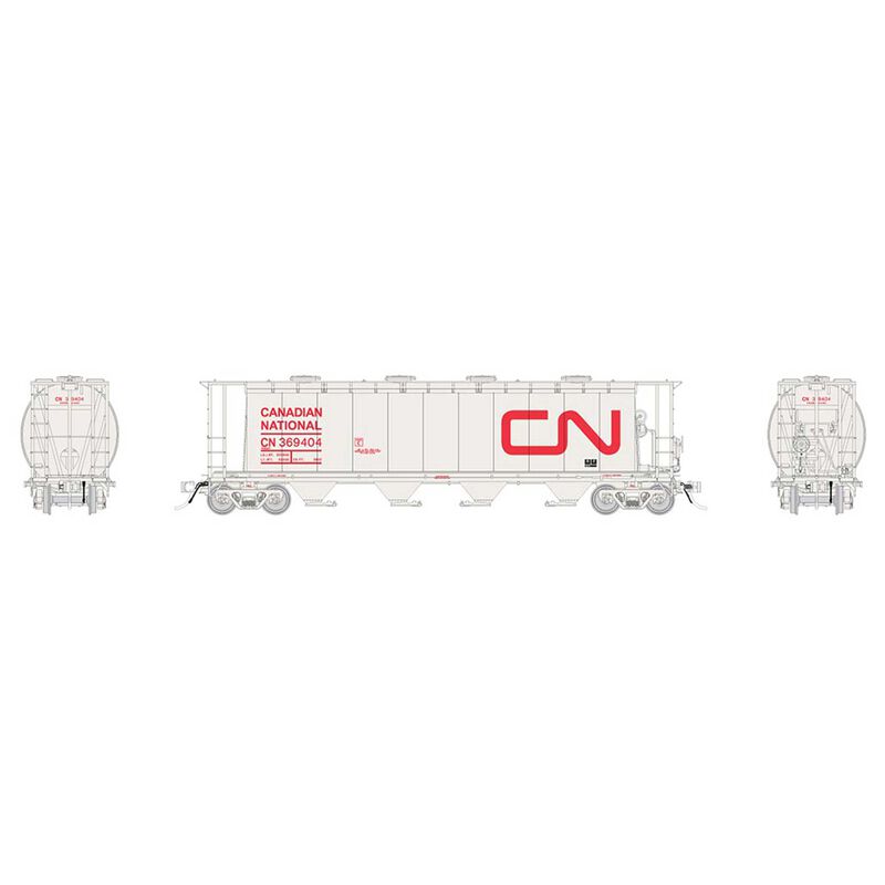 HO NSC 3800 Covered Hopper CN White #2