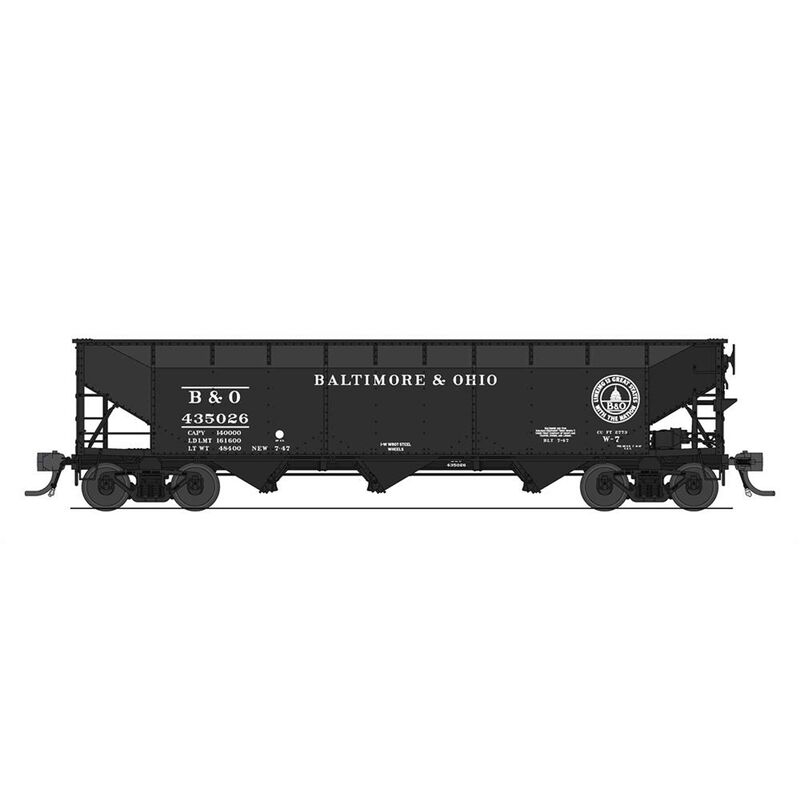 HO AAR 70-ton Triple Hopper, B&O W-7 (4)