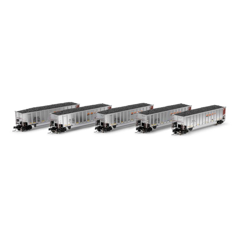 Athearn N ATH Bethgon Coalporter w/Coal Load, BNSF #671056/671064/671082/671100/671125 (5)