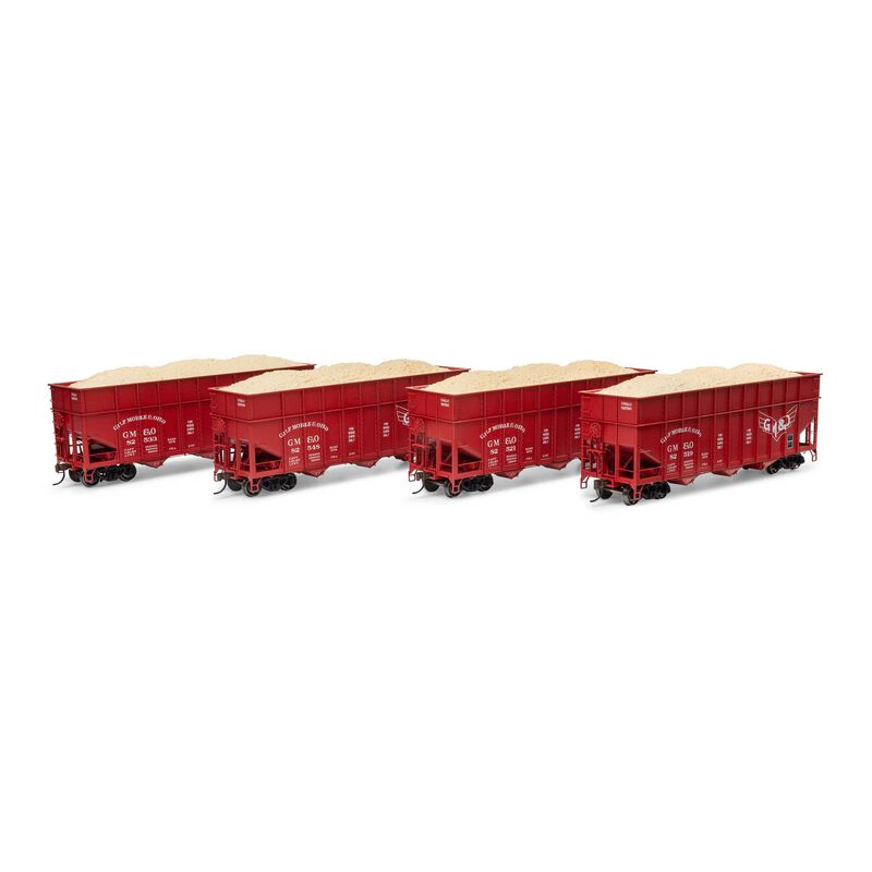 HO 40' Wood Chip Hopper with Load, GM #82519 / 82521 / 82533 / 82548 (4)
