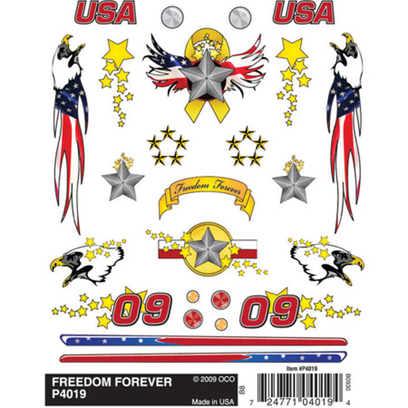 Dry Transfer Decals, Freedom Forever