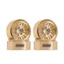 INJORA W1109 1.0" Plus Brass -3.75mm Offset Beadlock Rock Crawler Wheels (4)