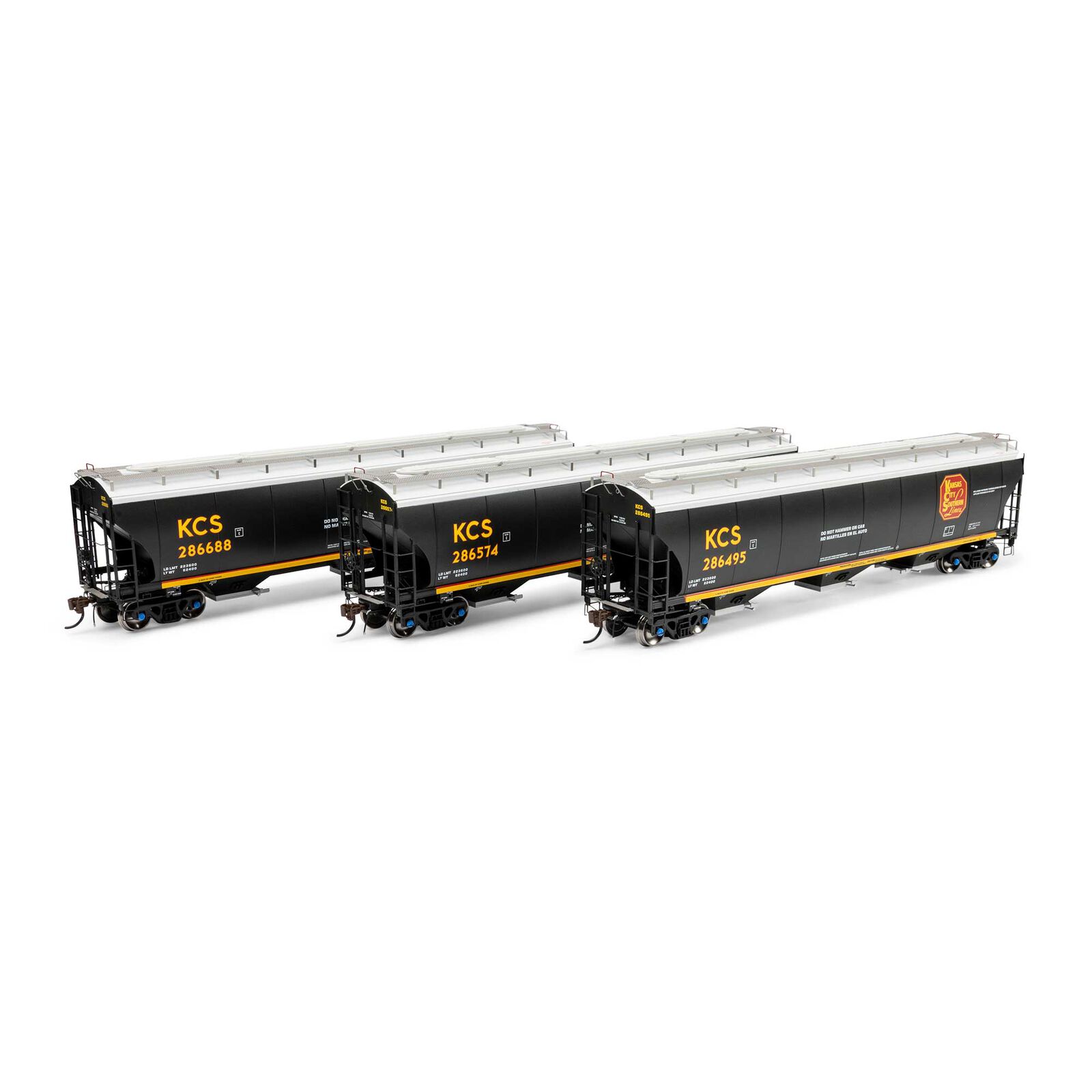 HO GEN Trinity 5161 Covered Hopper, KCS #286495/286574/286688 (3)
