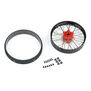 1/4 Pro-Spec Aluminum F/R Wheel Black/Red Dunlop MX33/MX33 Bundle