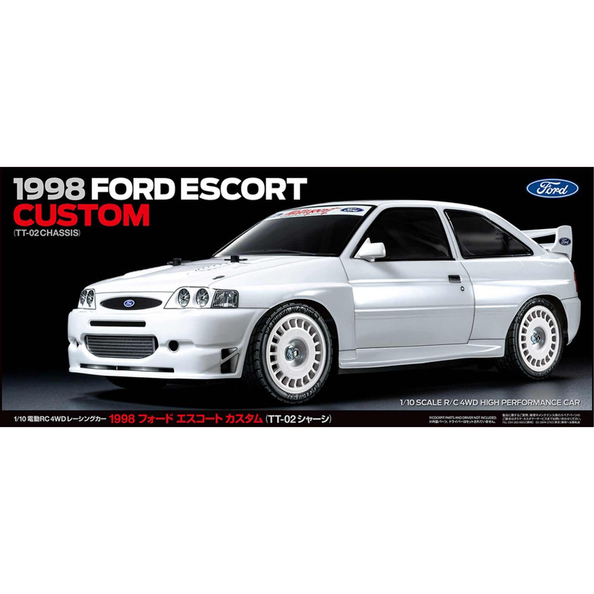 タミヤ　TT02  1998 FORD ESCORT CUSTOM 新品未組立て Tamiya 1/10 1998 Ford Escort Custom TT-02 4x4 On-Road