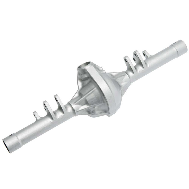 Currie RockJock Rear Axle, Clear Anodized: Axial SCX10-II