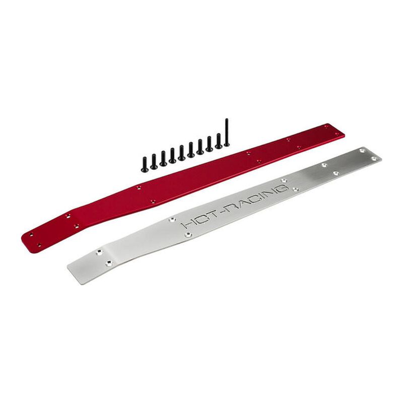 Hot Racing Aluminum Chassis Bash Bar, Red, 1/16 ARRMA MINI KRATON