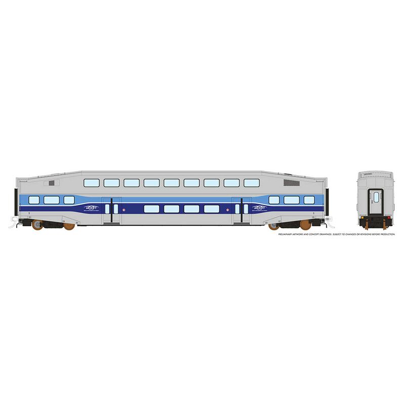 HO BiLevel Commuter Car - AMT Coach: Unnumbered