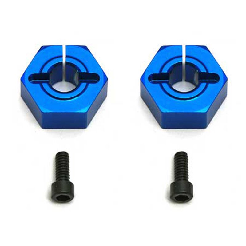 Factory Team 12mm Aluminum Clamping Wheel Hexes, 1/10 Team Associated SC10