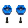 Factory Team 12mm Aluminum Clamping Wheel Hexes SC10 Front